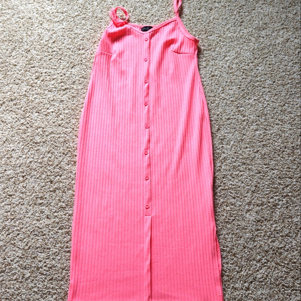 Neon pink dress